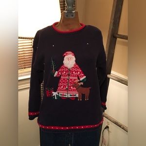 Christmas Santa Vintage 90’s Sweater Size 10/12